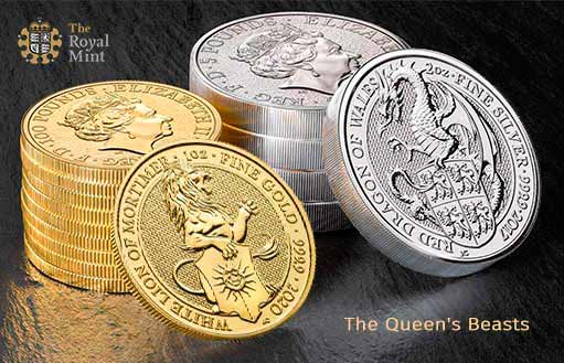 серия инвестиционных монет Великобритании «Звери королевы»