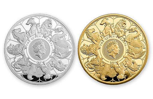 инвестиционные монеты Британии завершают серию Звери Королевы