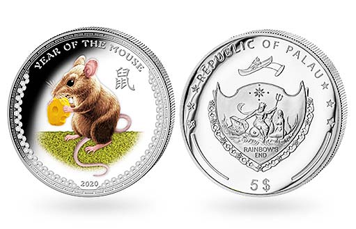 Серебряные монеты Палау в честь наступающего 2020 года Крысы
