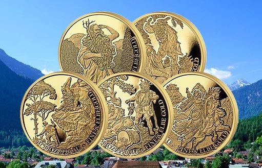 серия золотых монет Соломоновых островов посвящена духу гор Рюбецалу