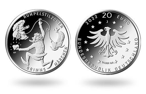 героем выпуска серебряных монет Германии стал Румпельштильцхен