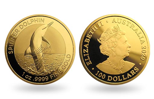 австралийские инвестиционные монеты из золота с изображением дельфина