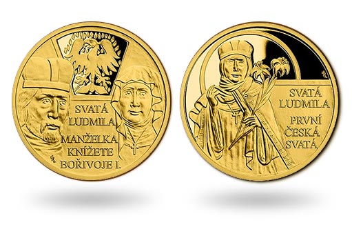 набор золотых монет Ниуэ посвящен Святой Людмиле