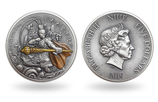 Царь обезьян Сунь Укуну на серебряной монете Ниуэ