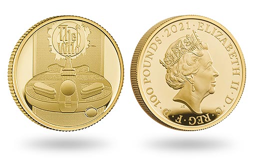 Золотые монеты Британии в честь музыкальной группы