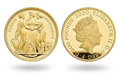 Три Грации украсили британские монеты из золота