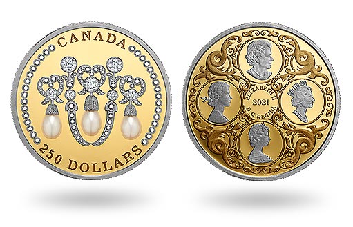 Канада отчеканила золотые монеты с тиарой Елизаветы II