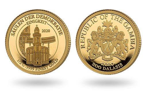 золотые монеты Гамбии посвящены единству