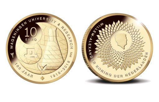 Памятная дата Университета Вагенинген отмечена выпуском золотых монет Нидерландов 