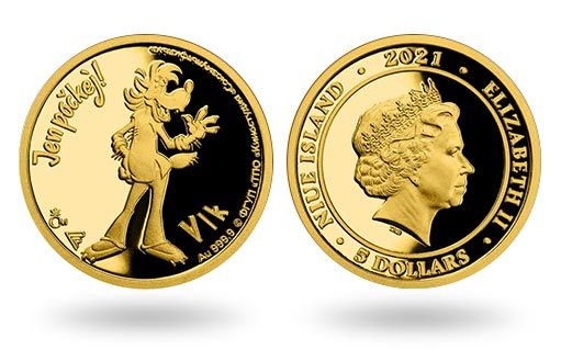 Волк из мультфильма изображен на золотой монете Ниуэ
