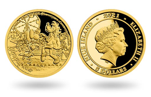 памятные золотые монеты от Ниуэ в честь персонажей Союзмультфильма в луна-парке