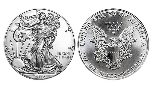аверс монет в США c изображением фигуры Lady Liberty