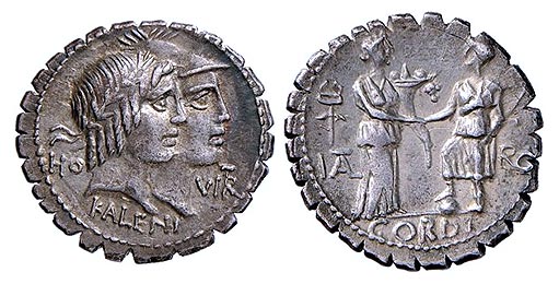 римляне начали делать зубцы гурте монеты