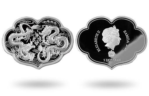 два дракона украсили серебряную монету Самоа