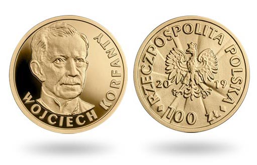 Войцех Корфанты на золотой монете Польши