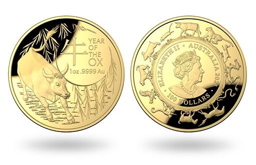 грядущему Году Быка посвящены золотые монеты Австралии