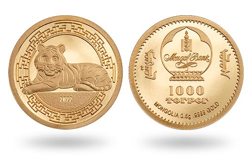 Банк Монголии выпустит новую золотую монету к году тигра