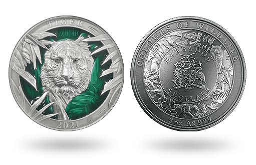 Барбадос выпустил серебряную монету с тигром