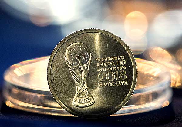 Инвестиционная золотая монета к чемпионату FIFA 2018 в России