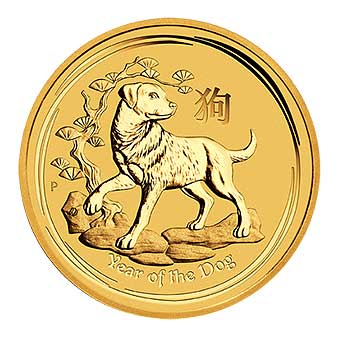 Австралийская золотая монета к Году Собаки 2018