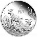 Год Козы 2027 Австралийский Лунар Серебро 15.55 гр Монеты Perth Mint 2027 Тираж: 300 000 шт — читать подробное описание Год Козы 2027: серебряная монета $0.5 Австралии Лунар III / серебро 15,55 гр. - 1