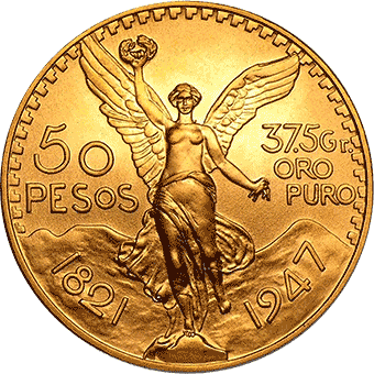 Мексиканские 50 песо: инвестиционная золотая монета /  37,5 г золото - 1