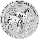 Год Лошади 2014: cеребряная монета $0,5 Австралии, серия Австралийский Лунар II / серебро 15,55 грамма