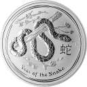 Год Змеи 2013: серебряная монета $0,5 Австралии / серебро 15,55 грамма, Австралийский Лунар II