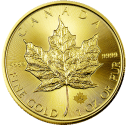 Кленовый Лист: золотая монета 50 долларов Канады / золото 31.1 гр, монеты до 2016 года выпуска