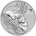 Год Крысы (Мыши) 2020: серебряная монета $0,5 Австралии / серебро 15,55 грамма, Австралийский Лунар III