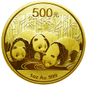 Панда: золотые монеты 31.1 гр выпуска 2010-2016 гг