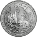 Год Кролика 2011: серебряная монета Лунар II Австралии $30 / серебро 1 кг