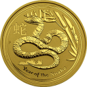 Год Змеи 2013: золотая монета $200 Австралии Лунар II / золото 2 oz