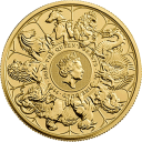 Звери Королевы Завершение: золотая монета 100 фунтов UK / 1 oz золота - 1