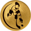 Хоккей. Зимние виды спорта: золото 31.1 гр монета ММД 2010