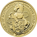 Единорог Шотландии. Звери Королевы: золото 31.1 гр