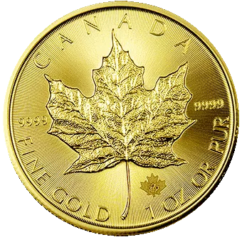 Кленовый Лист: золотая монета 50 долларов Канады / золото 31.1 гр, монеты до 2016 года выпуска - 1
