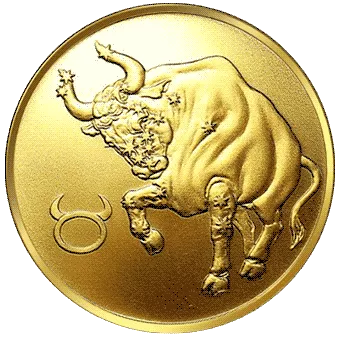 Телец. Знаки Зодиака: золотая монета 50 рублей СПМД 2004 - 1
