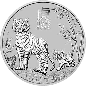 Год Тигра 2022: серебряная монета $1 Австралии Лунар III / серебро 31,10 гр. - 1