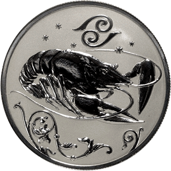 Знаки Зодиака: серебряные монеты 2 рубля России / серебро 15.55 грамма, СПМД / ММД 2005 год - 14