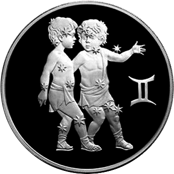 Знаки Зодиака: серебряные монеты 3 рубля России / серебро 31.1 грамма, 2003‒2004 гг выпуска - 13