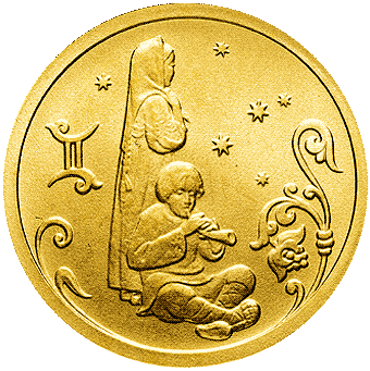 Знаки Зодиака: золотые монеты России, золото 3.11 гр - 13