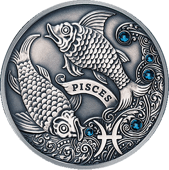 Знаки Зодиака: серебряные монеты 20 рублей Беларусь 2013-2015 гг - 10