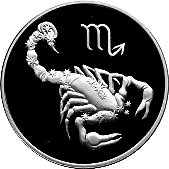Знаки Зодиака: серебряные монеты 3 рубля России / серебро 31.1 грамма, 2003‒2004 гг выпуска - 6