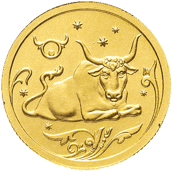 Знаки Зодиака: золотые монеты России, золото 3.11 гр - 12