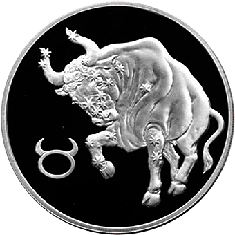 Знаки Зодиака: серебряные монеты 3 рубля России / серебро 31.1 грамма, 2003‒2004 гг выпуска - 12